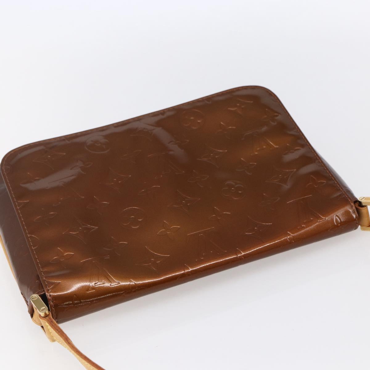 LOUIS VUITTON Monogram Vernis Thompson Street Bag Bronze M91124 LV Auth 147761