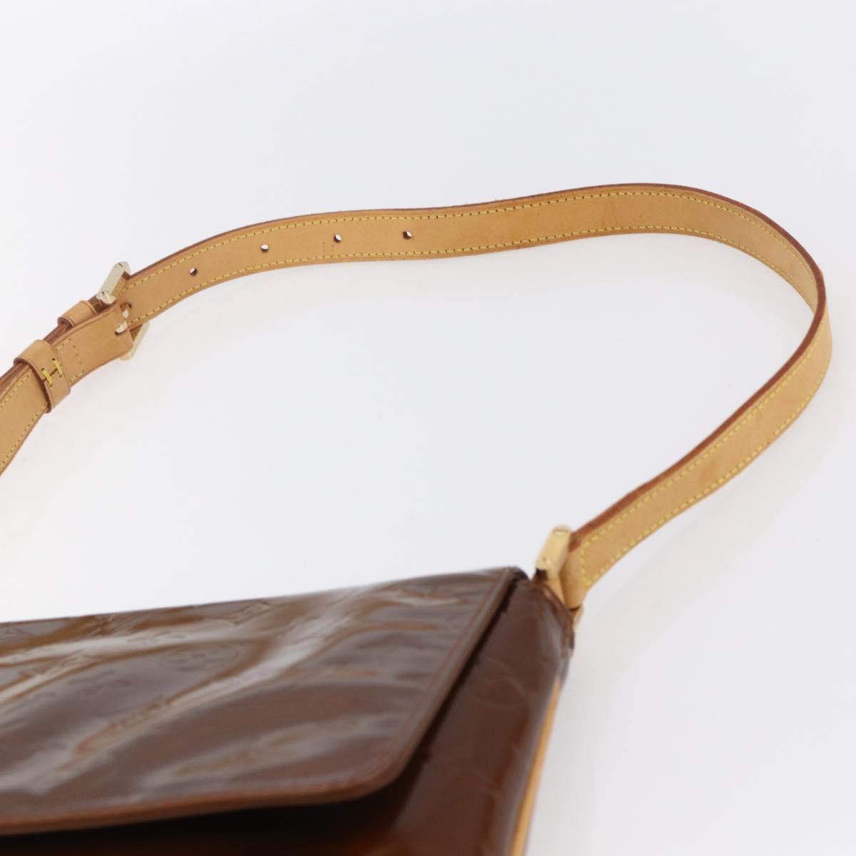 LOUIS VUITTON Monogram Vernis Thompson Street Bag Bronze M91124 LV Auth 147761