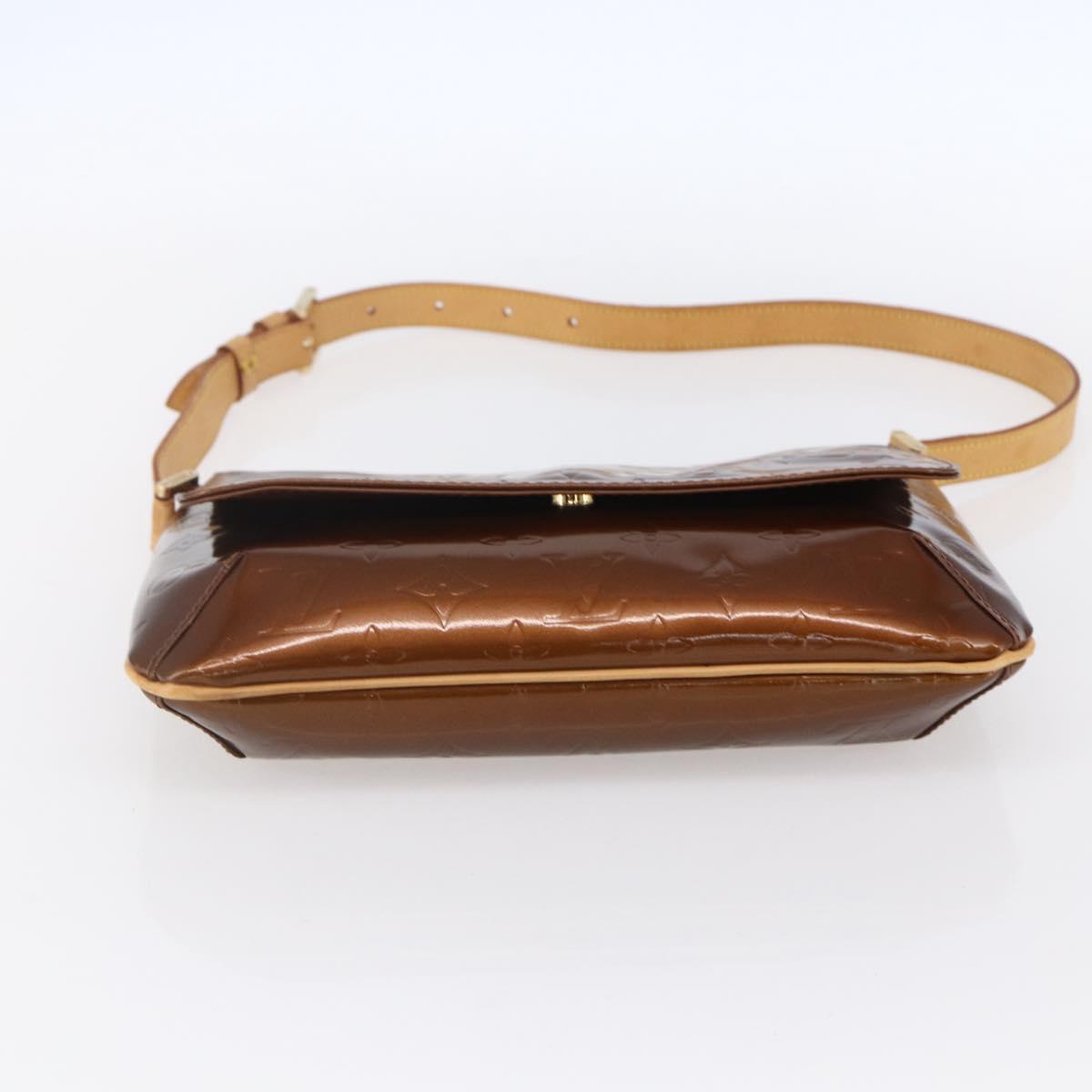 LOUIS VUITTON Monogram Vernis Thompson Street Bag Bronze M91124 LV Auth 147761