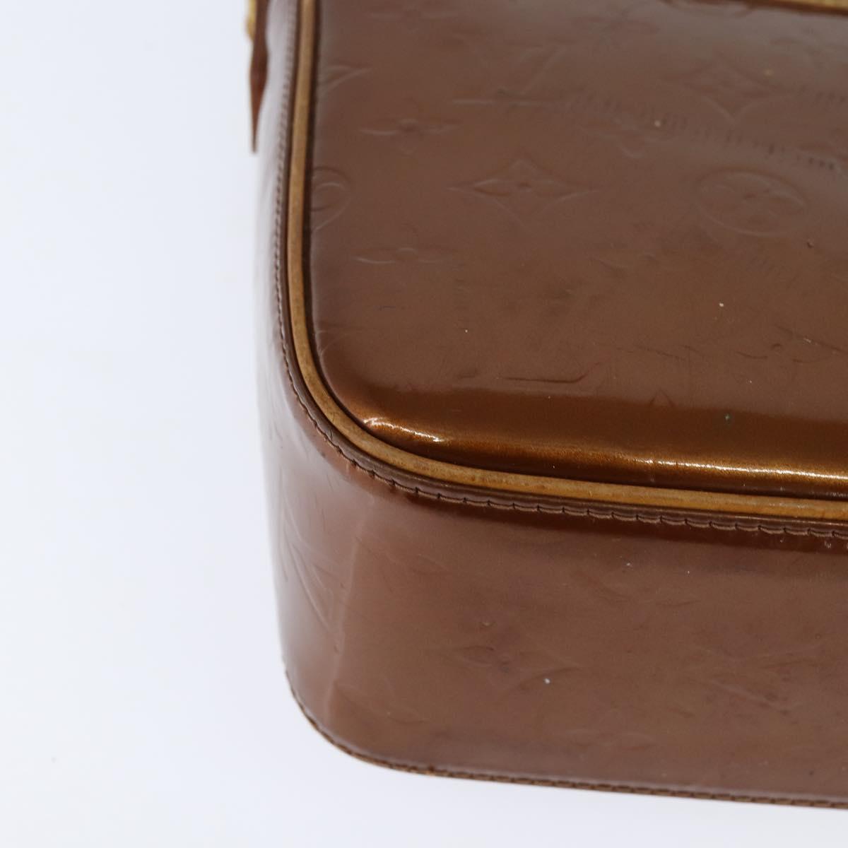 LOUIS VUITTON Monogram Vernis Christie GM Bag Bronze M91107 LV Auth 147762