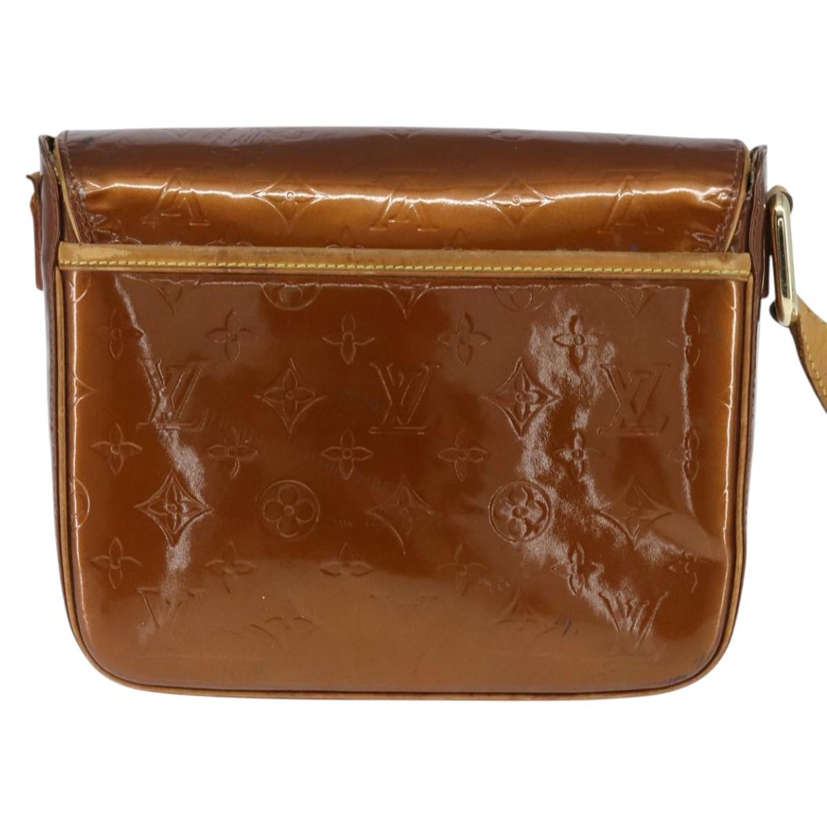 LOUIS VUITTON Monogram Vernis Christie GM Bag Bronze M91107 LV Auth 147762