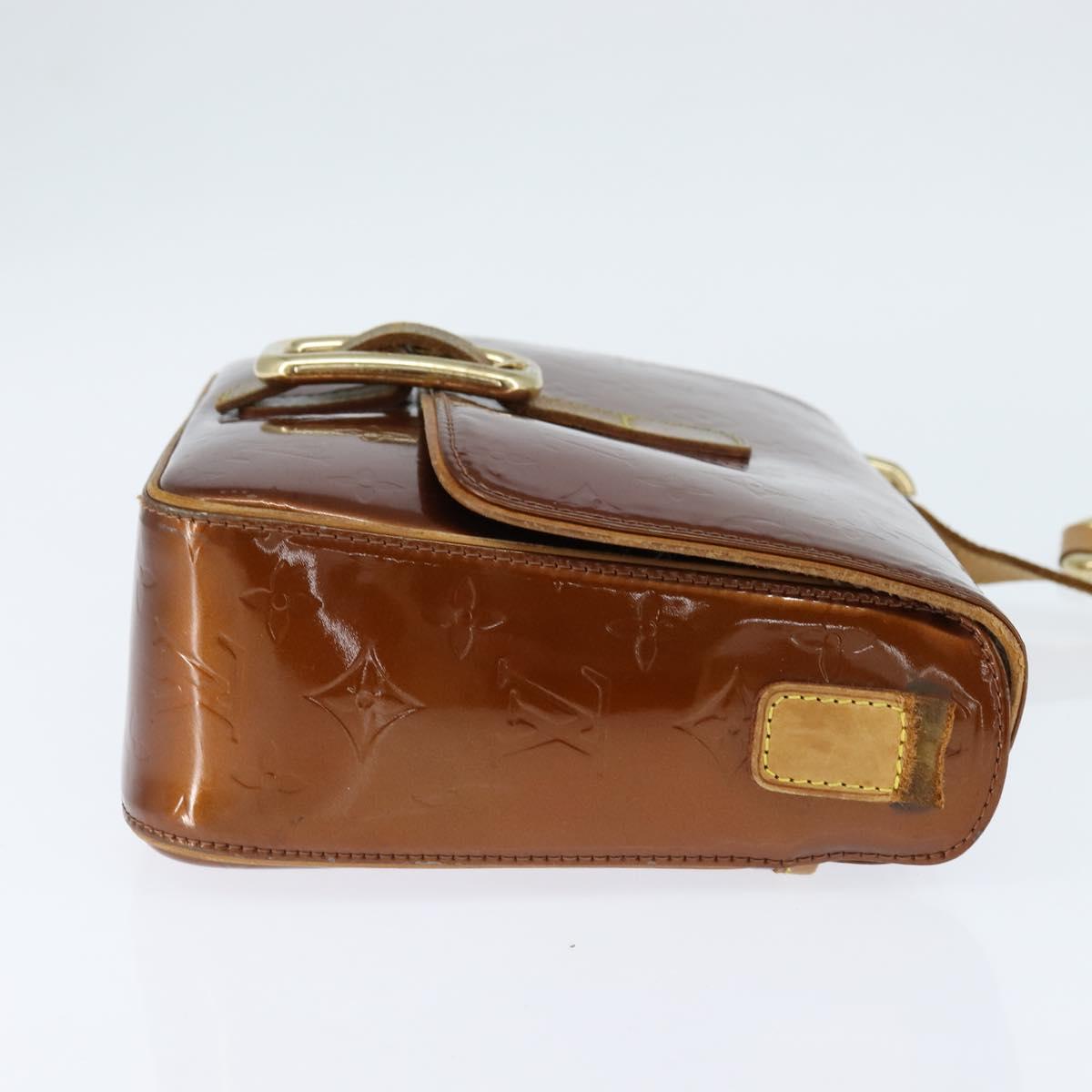 LOUIS VUITTON Monogram Vernis Christie GM Bag Bronze M91107 LV Auth 147762