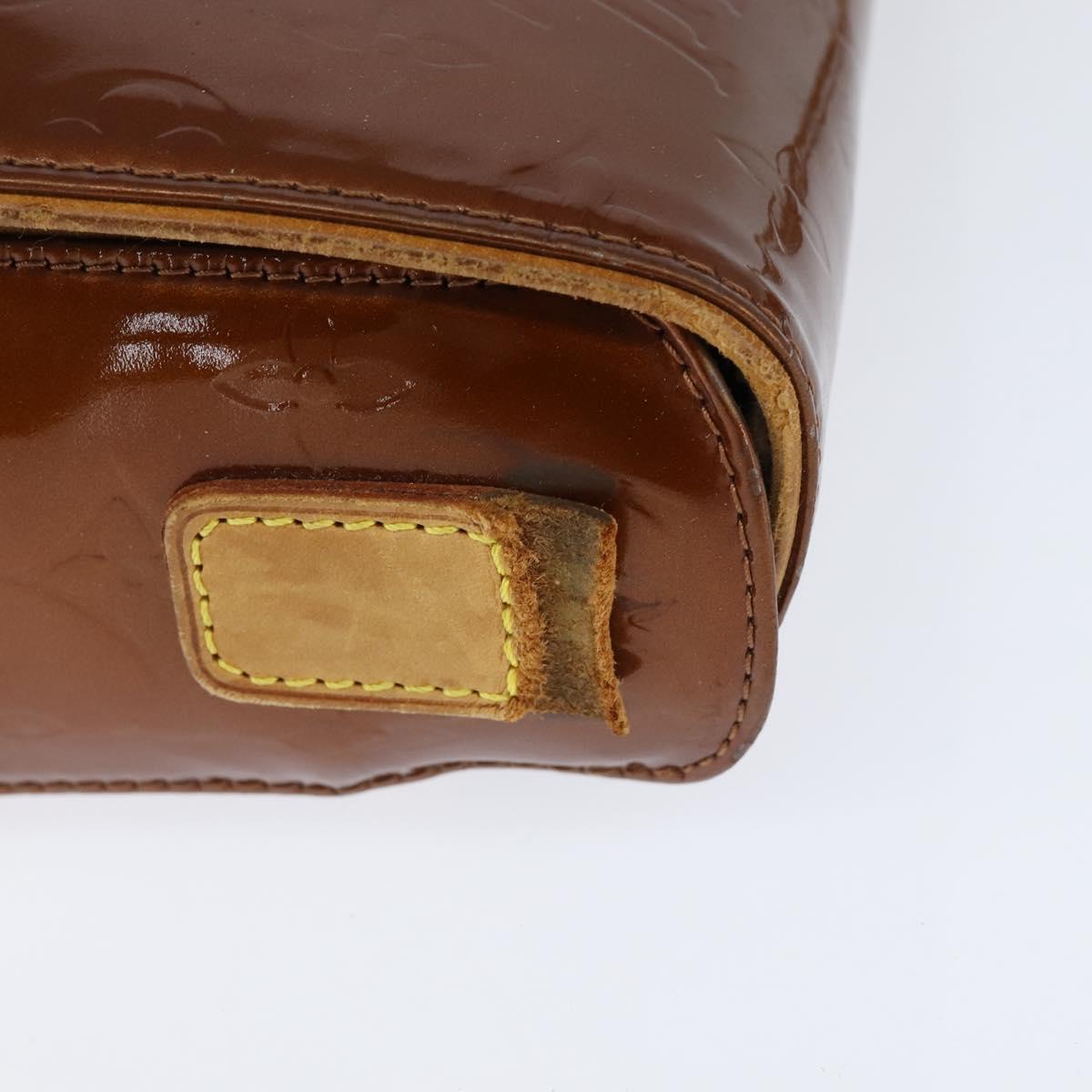 LOUIS VUITTON Monogram Vernis Christie GM Bag Bronze M91107 LV Auth 147762