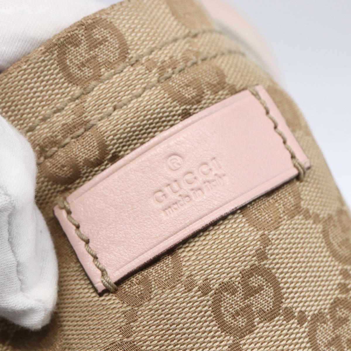 GUCCI GG Canvas Sherry Line Tote Bag Beige Pink Light blue 189669 Auth 147773