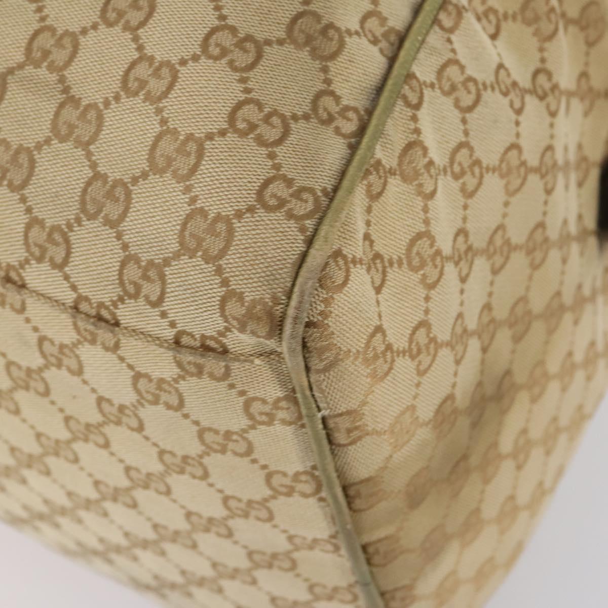GUCCI GG Canvas Sherry Line Boston Bag Beige Gold 153240 Auth 147774