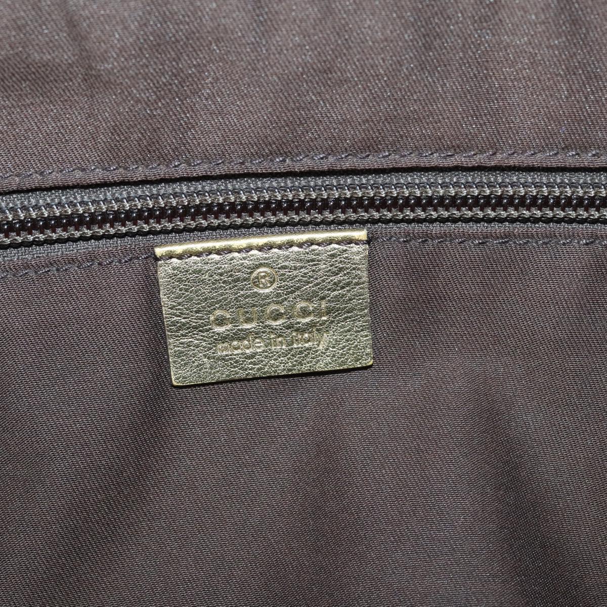 GUCCI GG Canvas Sherry Line Boston Bag Beige Gold 153240 Auth 147774