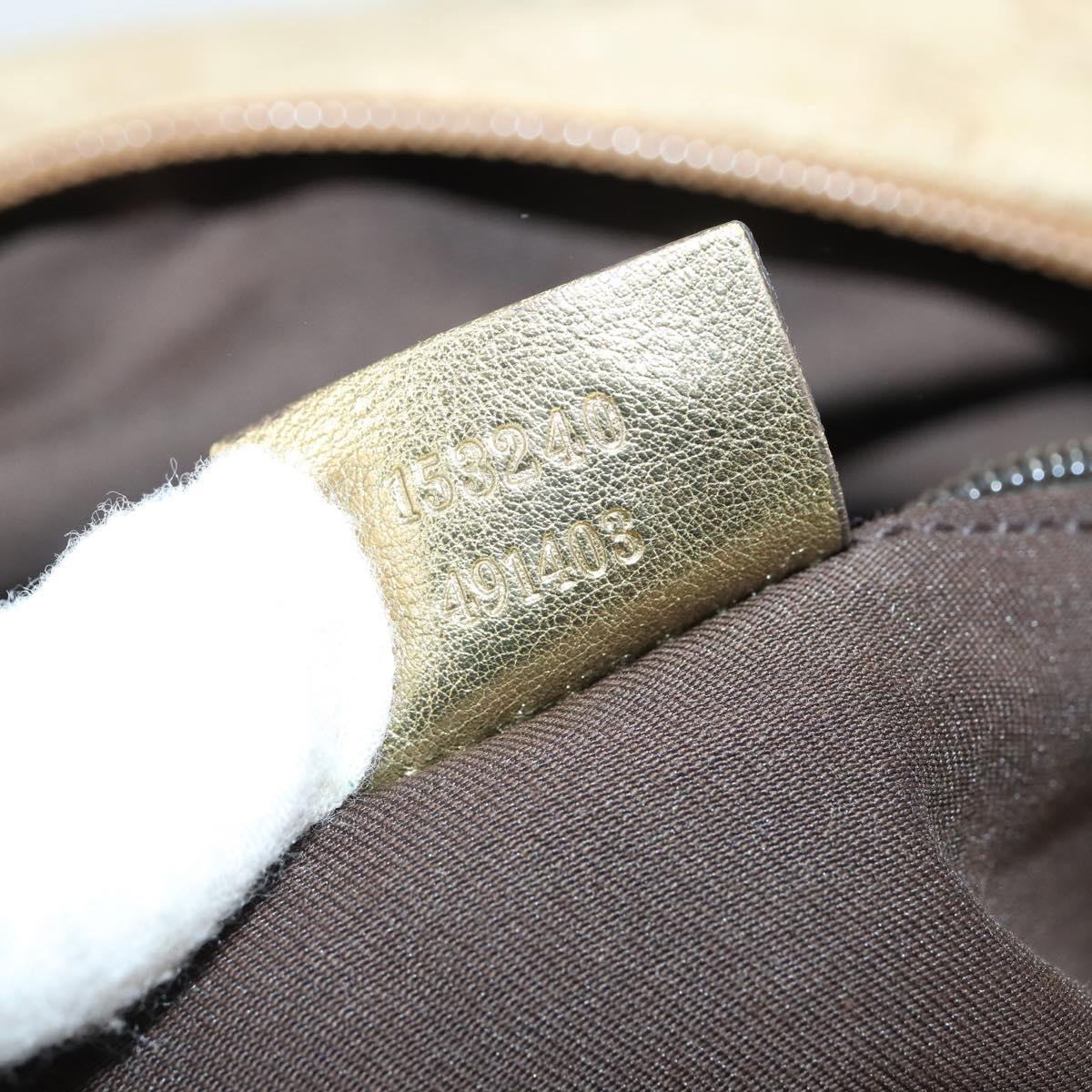 GUCCI GG Canvas Sherry Line Boston Bag Beige Gold 153240 Auth 147774