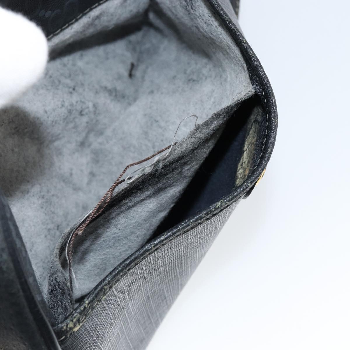 GUCCI GG Supreme Shoulder Bag PVC Black Gold 116 02 607 Auth 147775