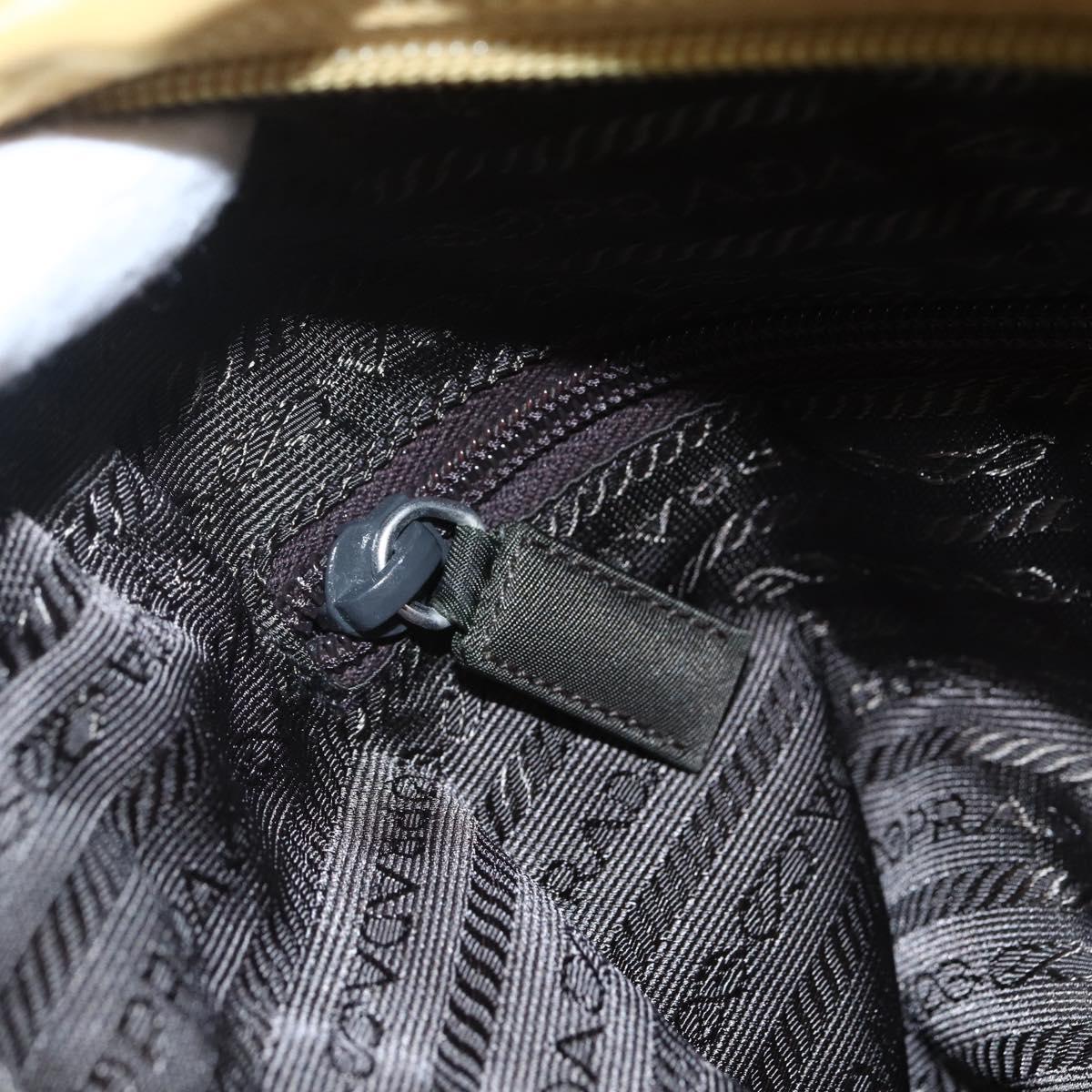 PRADA Tote Bag Nylon Yellow Silver Auth 147784