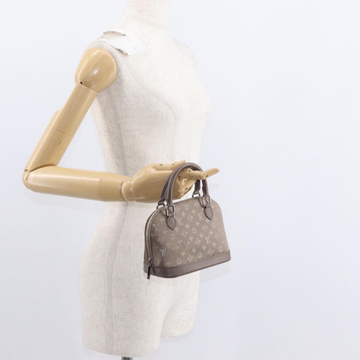 LOUIS VUITTON Monogram Satin Little Alma Hand Bag Gray M92147 LV Auth 147837A