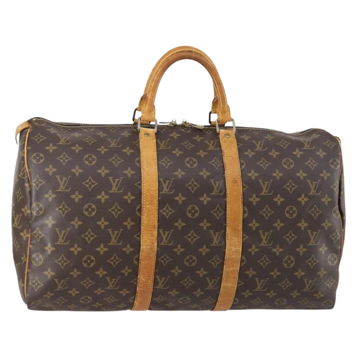 LOUIS VUITTON Monogram Keepall 50 Boston Bag M41426 LV Auth 147844