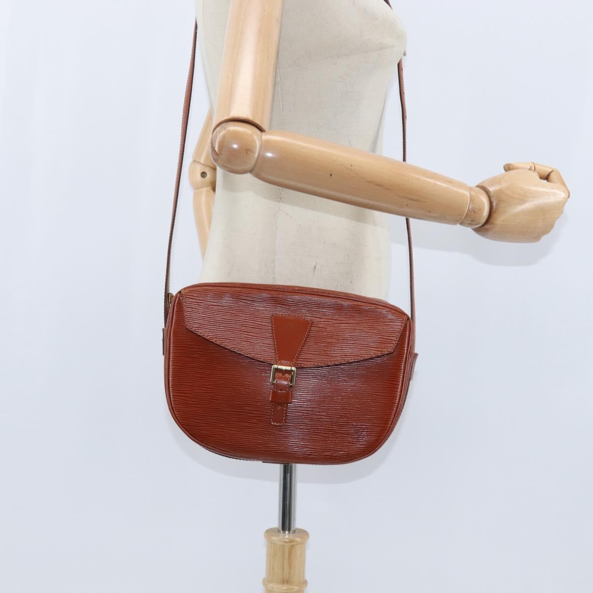 LOUIS VUITTON Epi Jeune Fille MM Shoulder Bag Brown M52153 LV Auth 147851