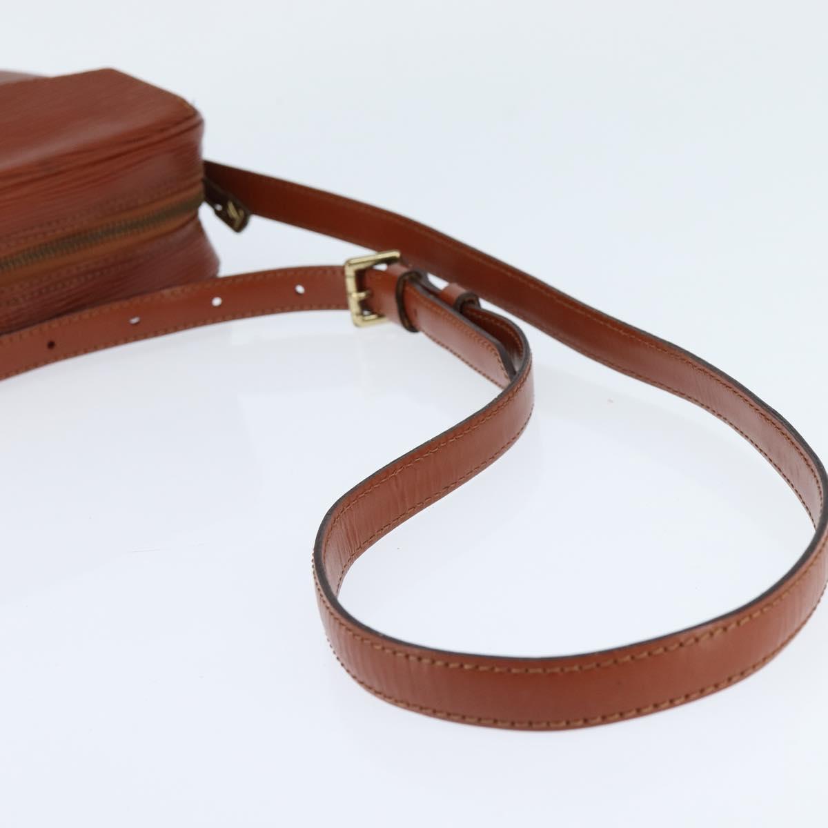 LOUIS VUITTON Epi Jeune Fille MM Shoulder Bag Brown M52153 LV Auth 147851