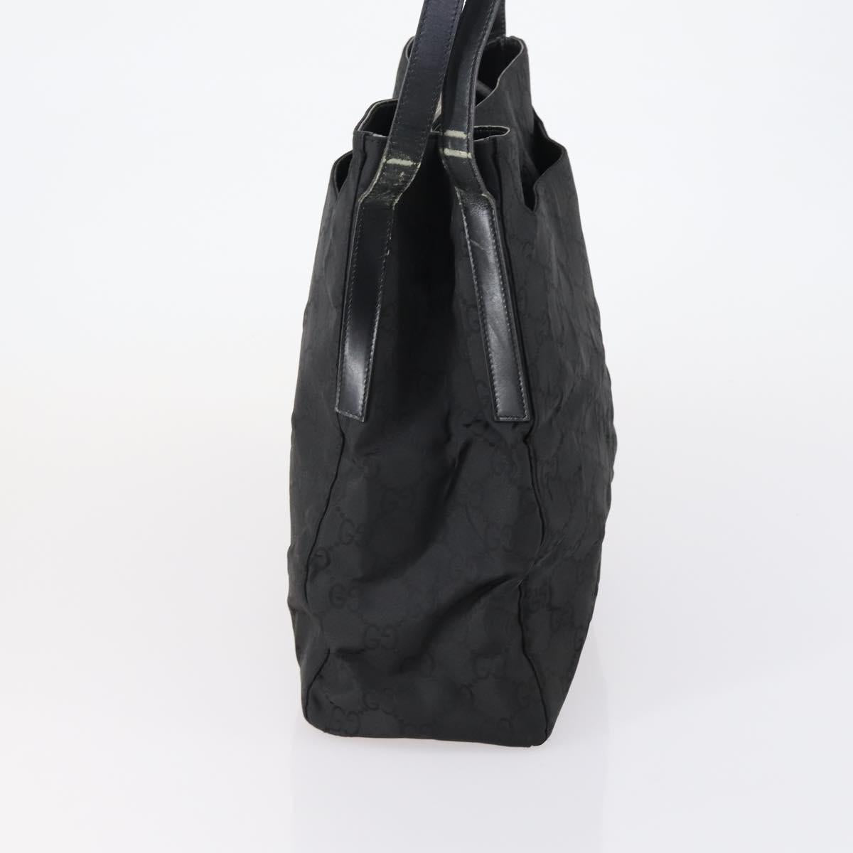 GUCCI GG Canvas Shoulder Bag Black Auth 147859