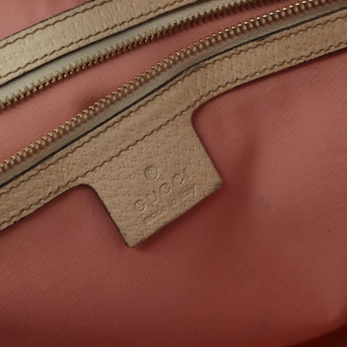 GUCCI GG Canvas Sherry Line Tote Bag Gold Pink khaki 137396 Auth 147863