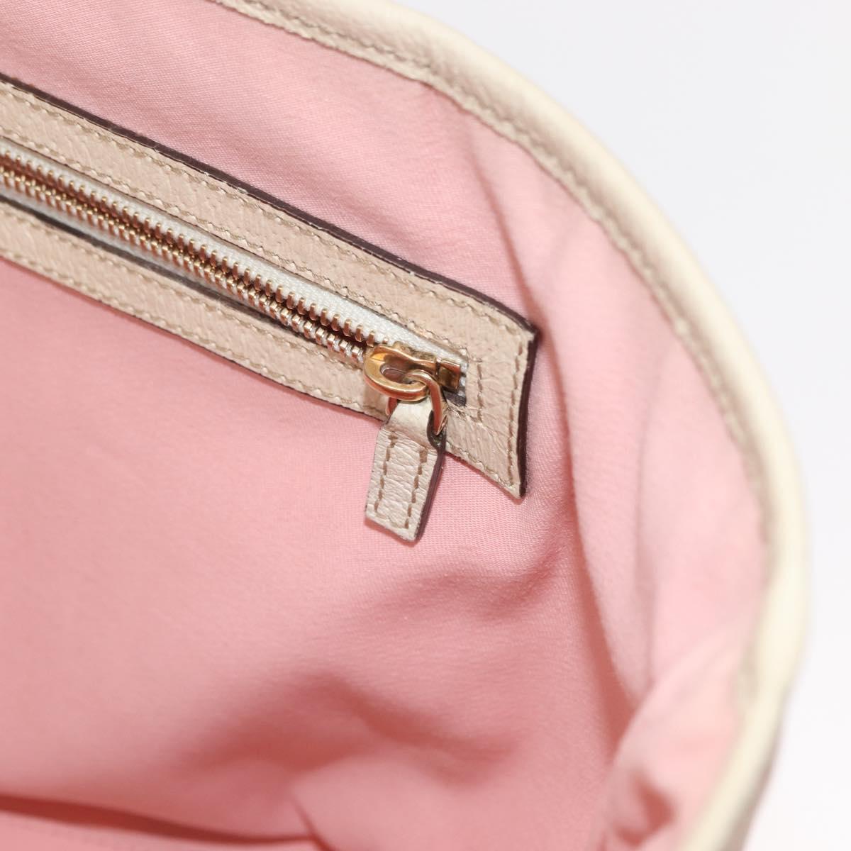 GUCCI GG Canvas Sherry Line Tote Bag Gold Pink khaki 137396 Auth 147863