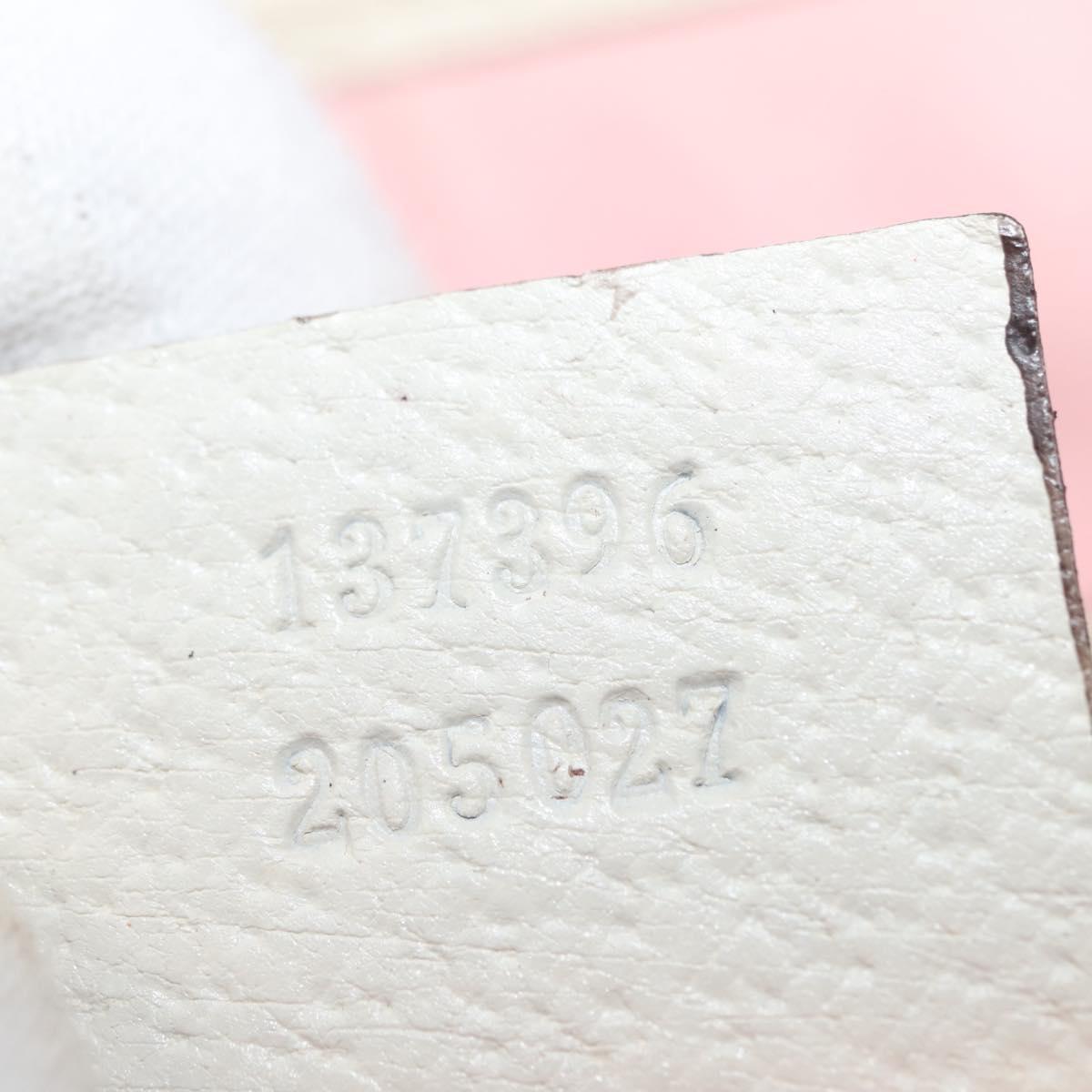 GUCCI GG Canvas Sherry Line Tote Bag Gold Pink khaki 137396 Auth 147863