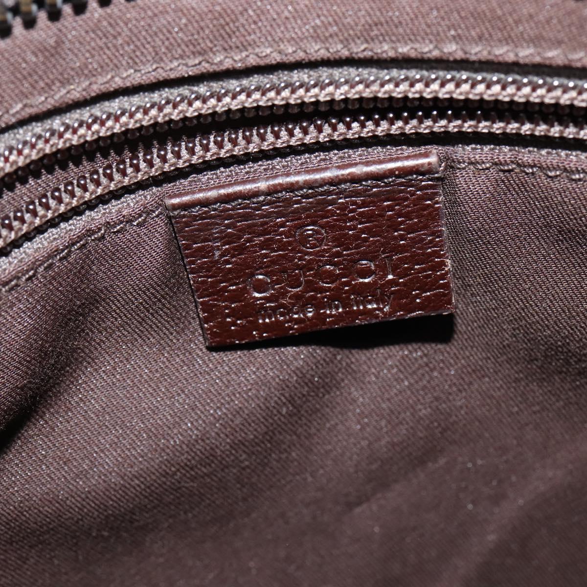 GUCCI GG Canvas Shoulder Bag Beige Silver 122793 Auth 147865