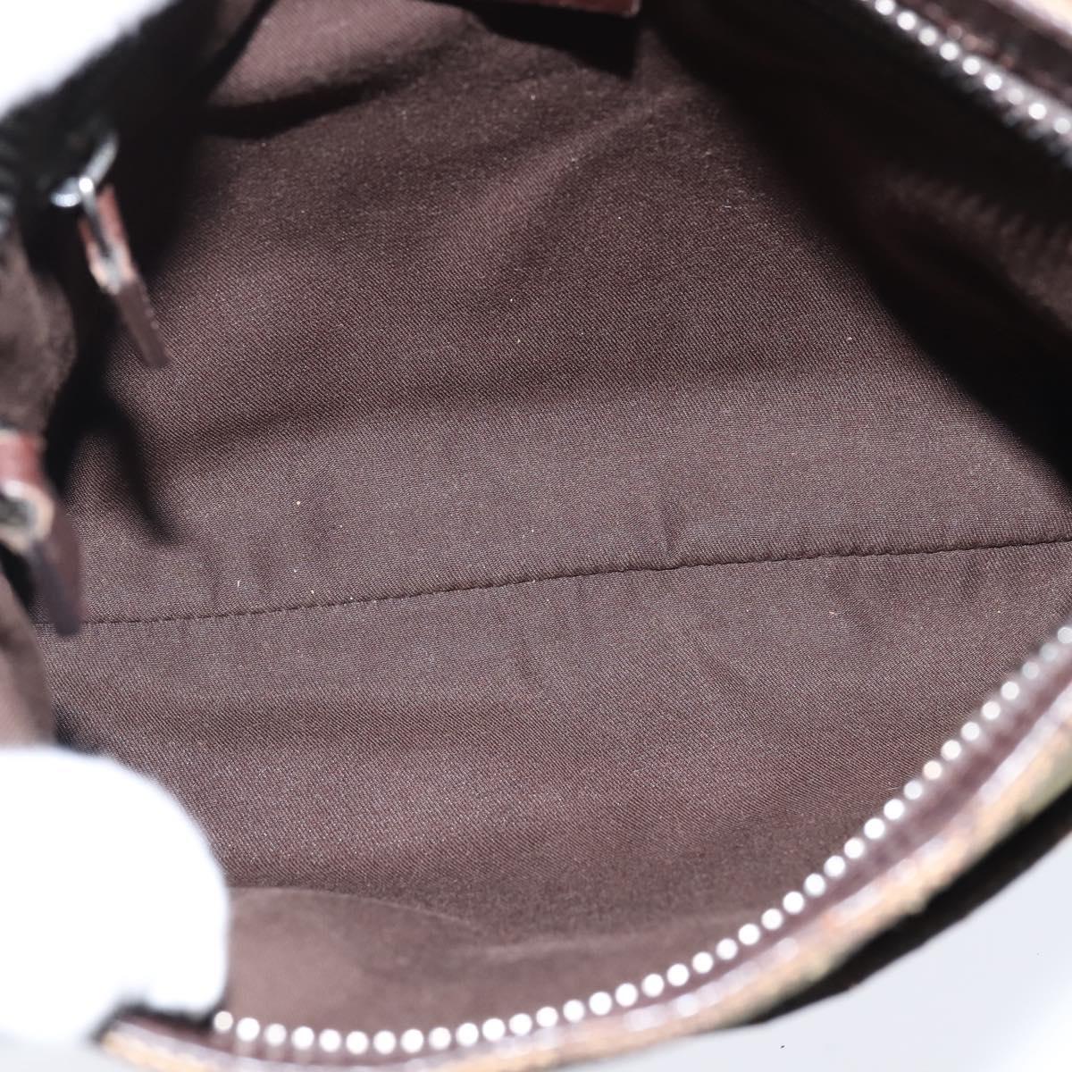 GUCCI GG Canvas Shoulder Bag Beige Silver 122793 Auth 147865