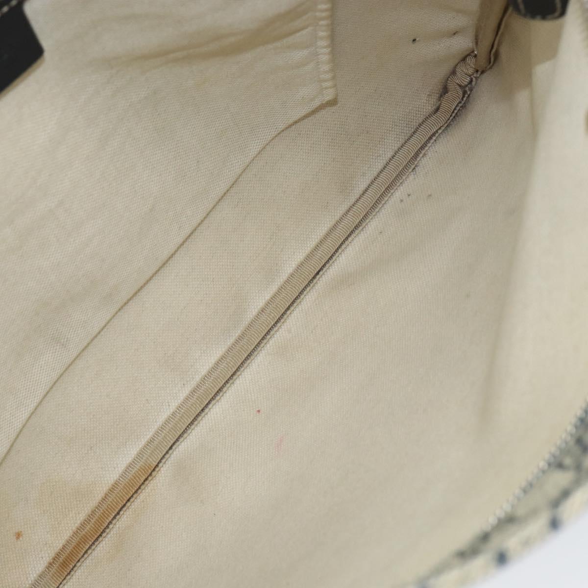 GUCCI GG Supreme Shoulder Bag PVC Navy Silver 201446 Auth 147869