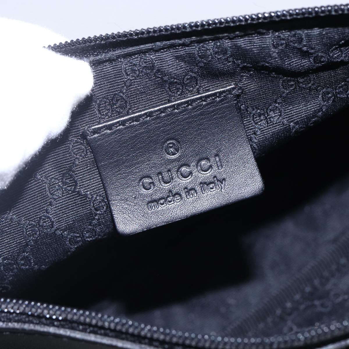 GUCCI Web Sherry Line Accessory Pouch Canvas Black Red Green 92820 Auth 147877