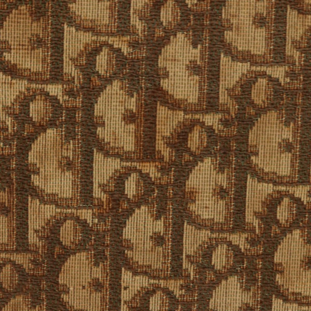 Christian Dior Trotter Canvas Chain Shoulder Bag Brown Gold Auth 147883