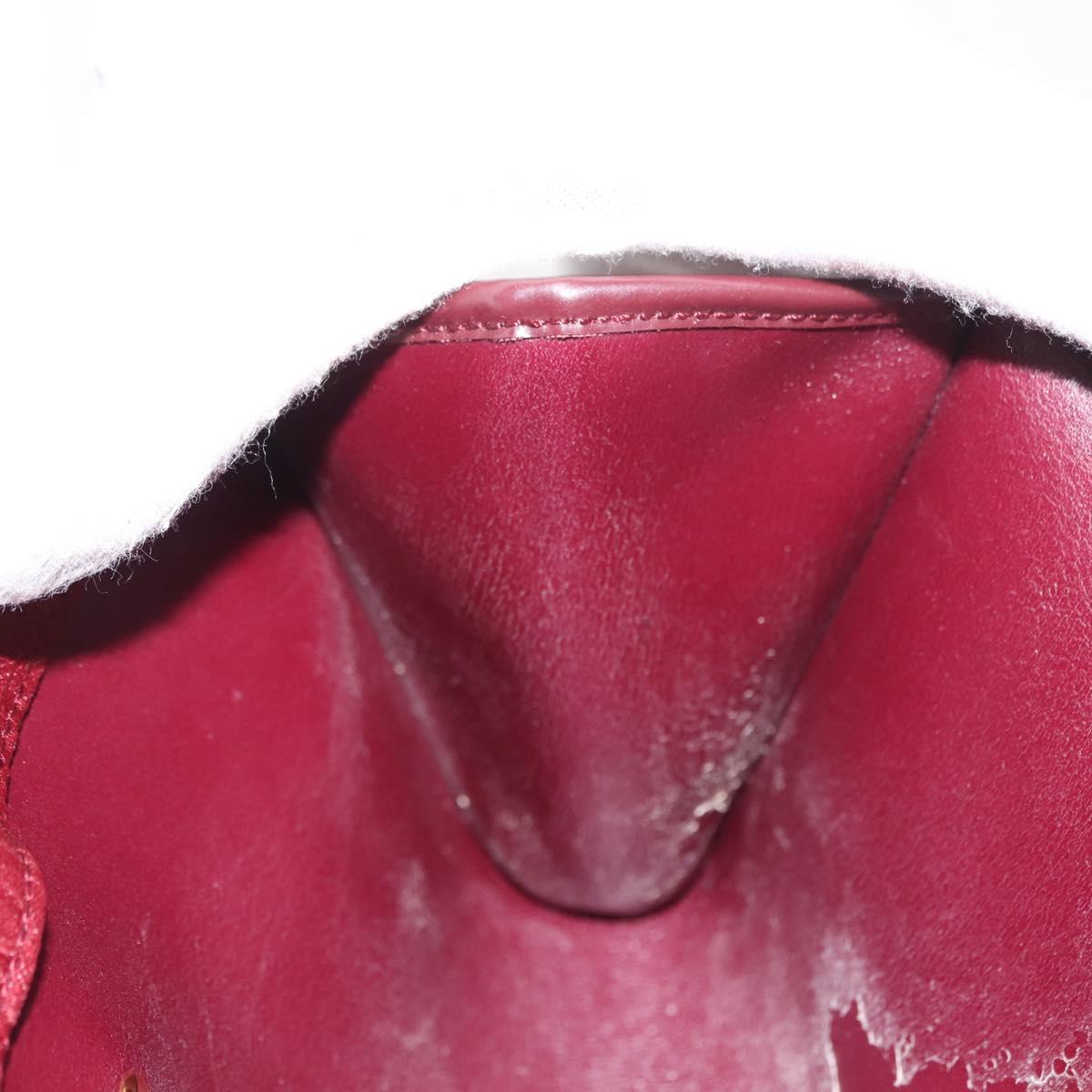 Christian Dior Trotter Canvas Chain Shoulder Bag Red Gold Auth 147885