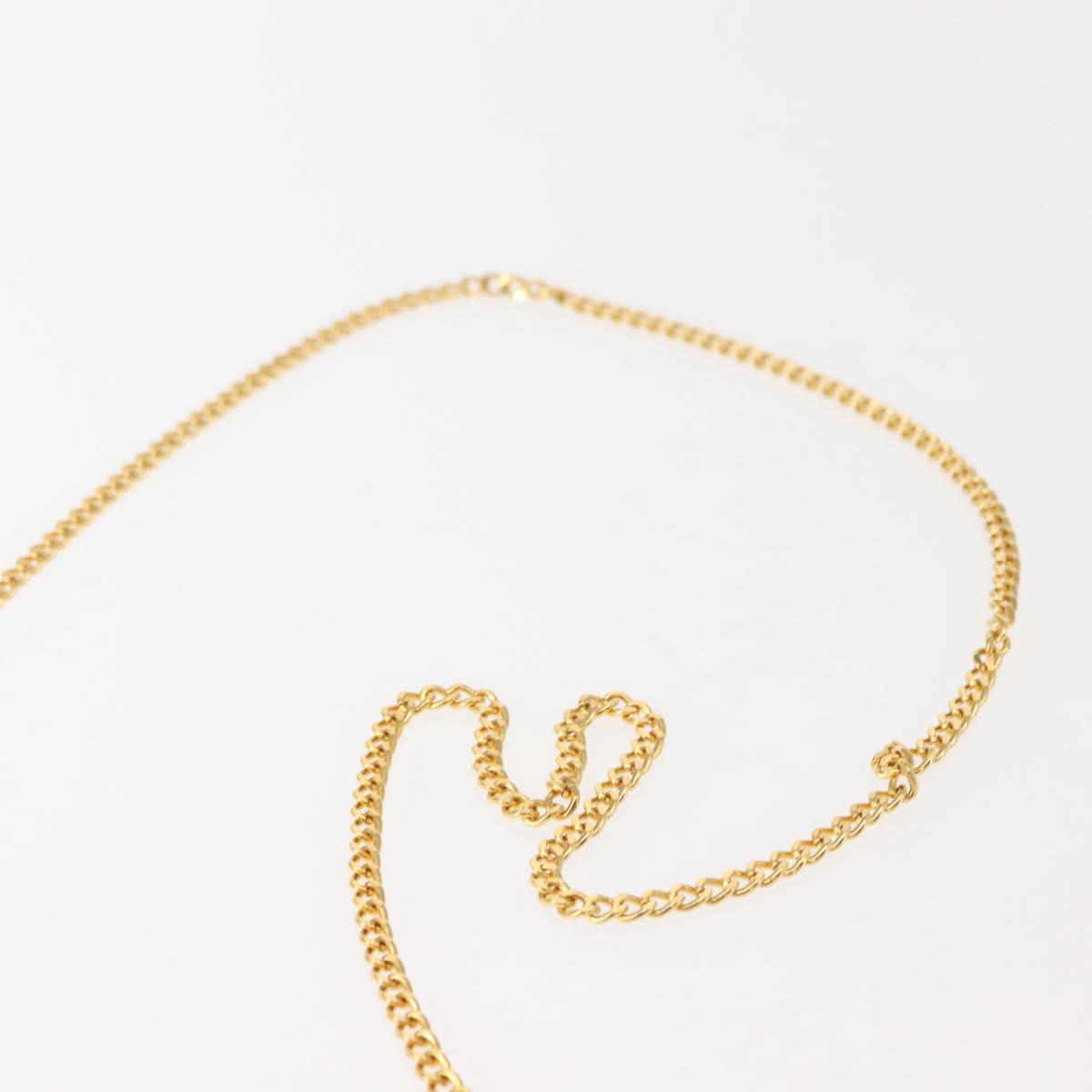 Christian Dior Trotter Canvas Chain Shoulder Bag Red Gold Auth 147885