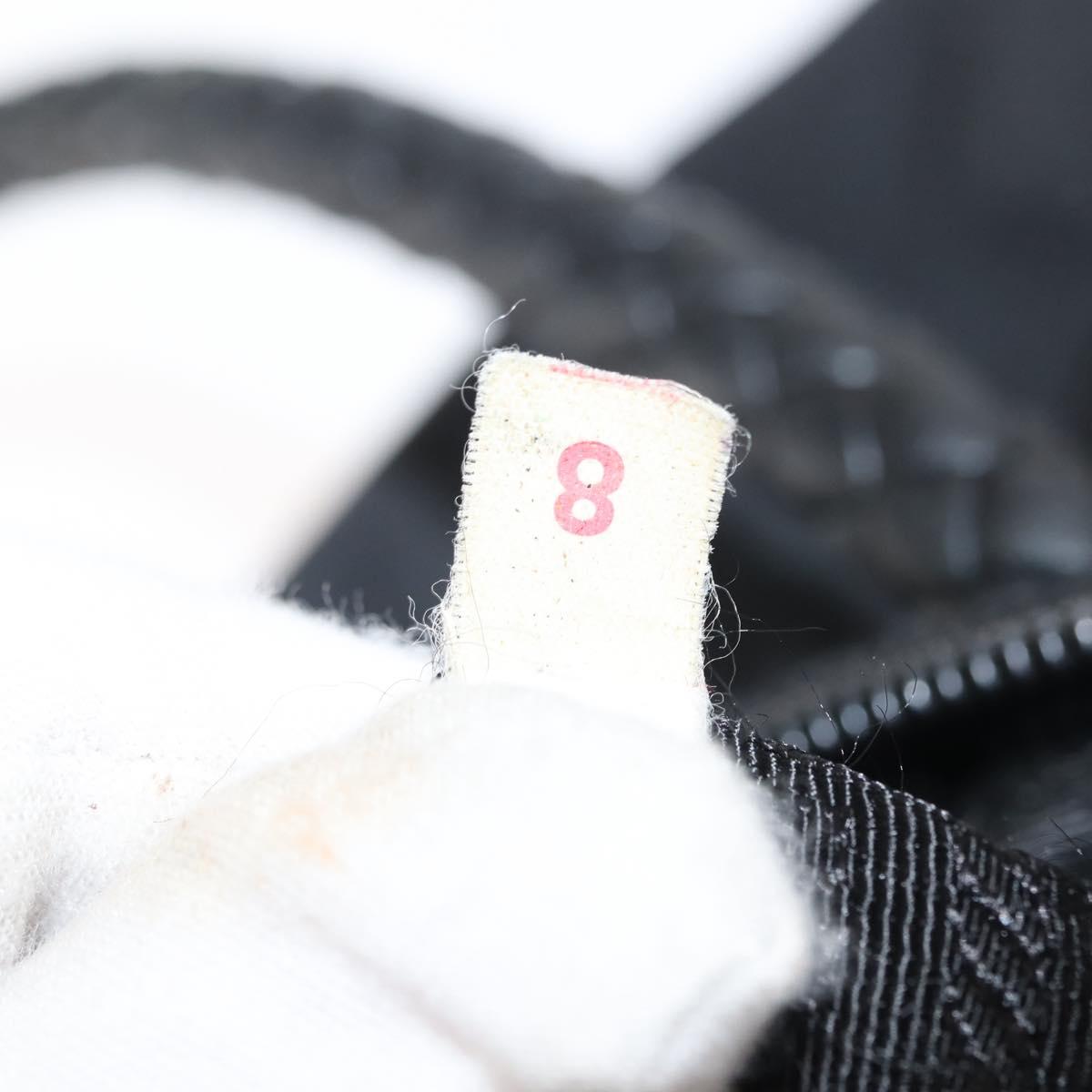 PRADA Hand Bag Nylon Black Silver Auth 147899