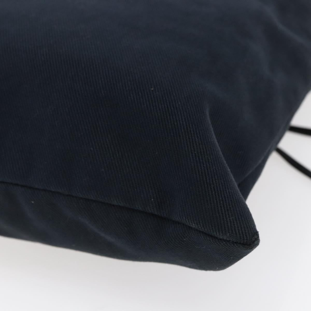 SAINT LAURENT Kahala Tote Bag Canvas Black Silver Auth 147900