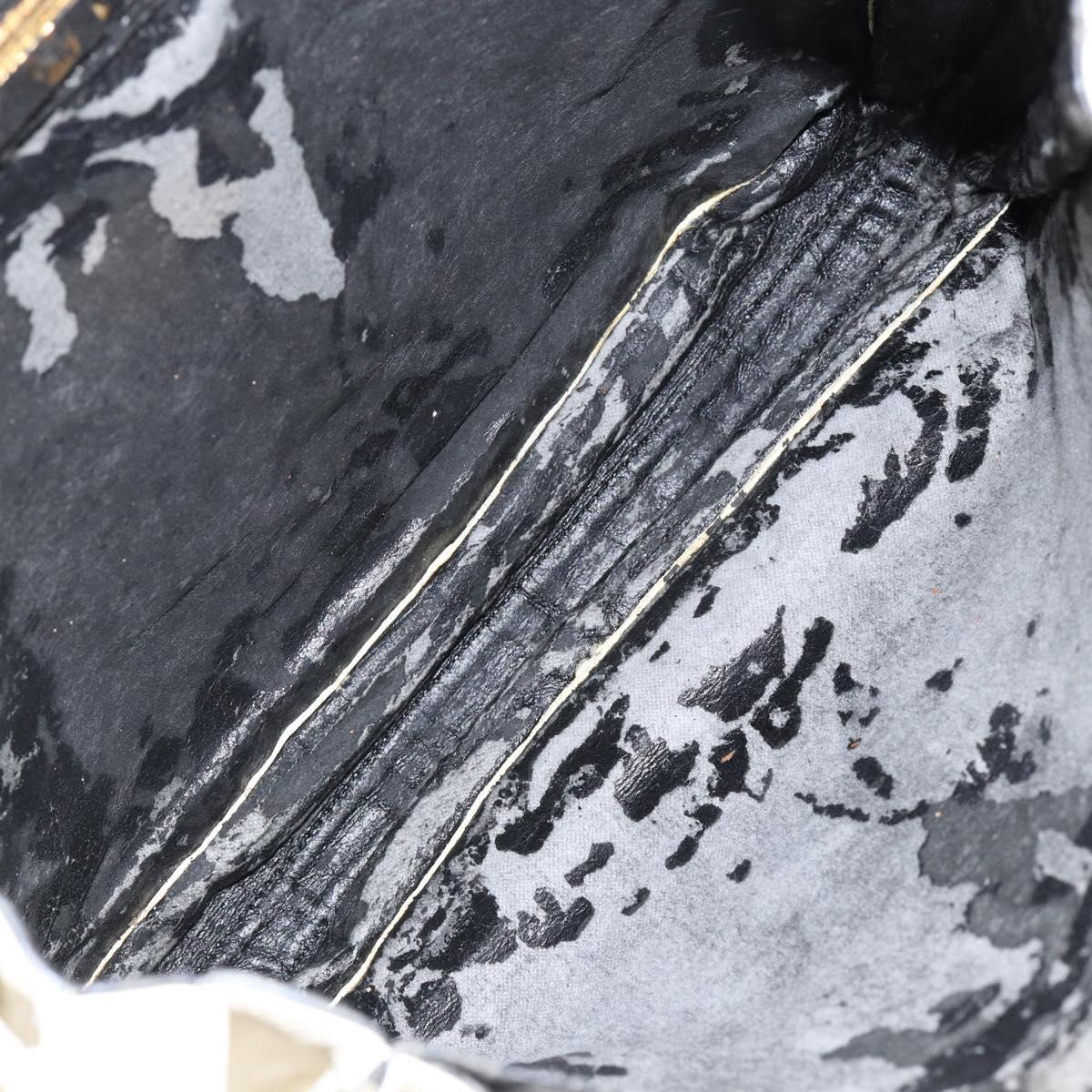 LOEWE Anagram Shoulder Bag Leather White Auth 147902