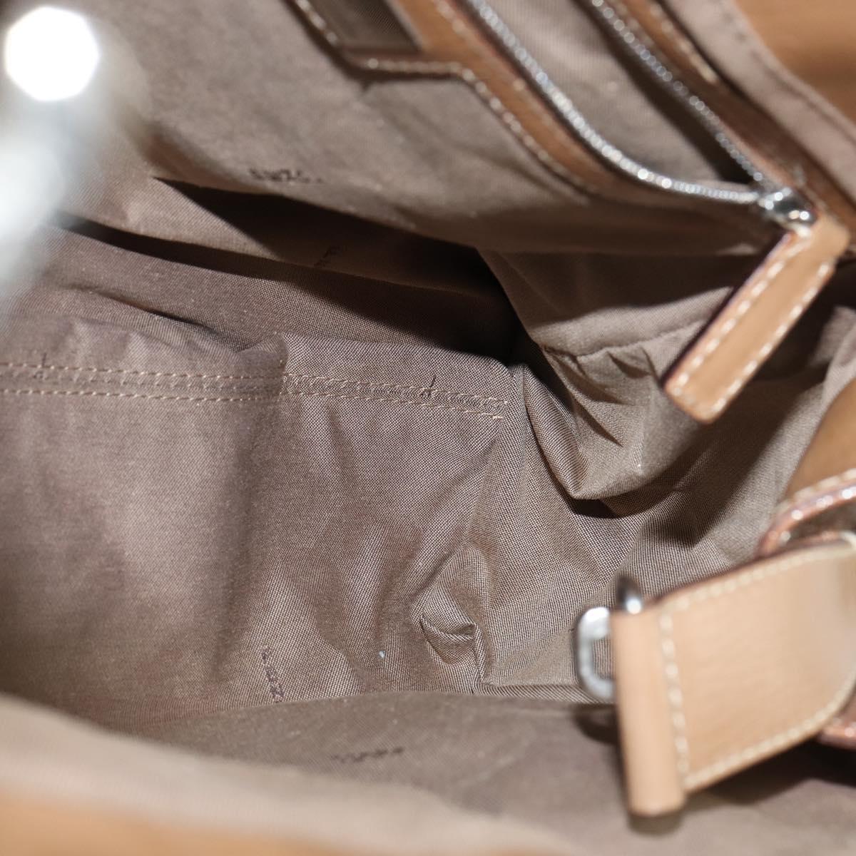 FENDI Etnico Hand Bag Leather Pink Auth 147903