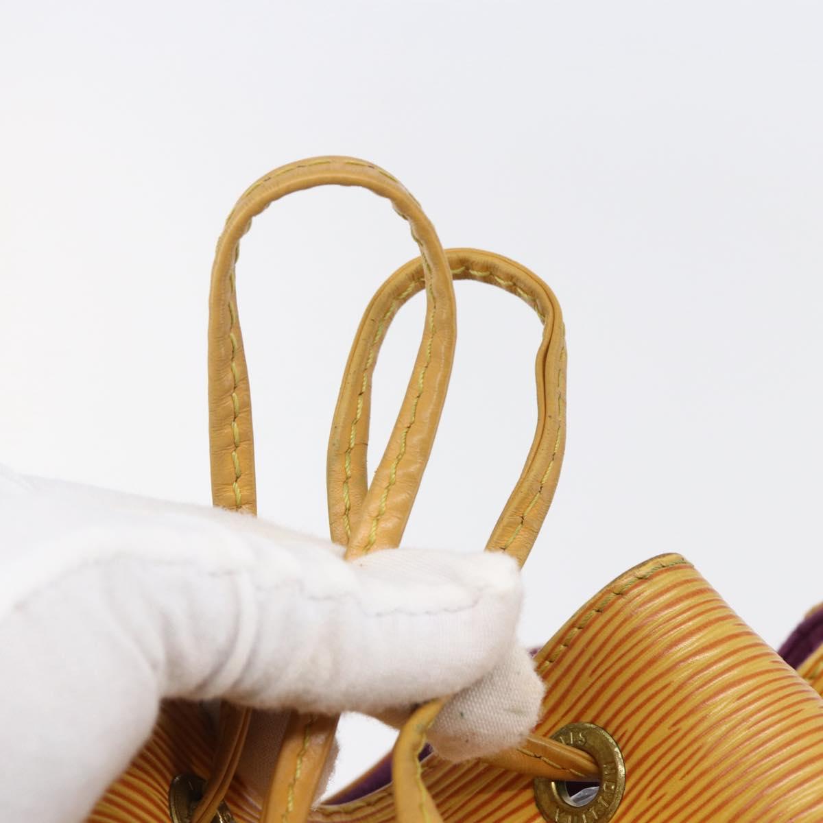 LOUIS VUITTON Epi Petit Noe Shoulder Bag Yellow M44109 LV Auth 147920