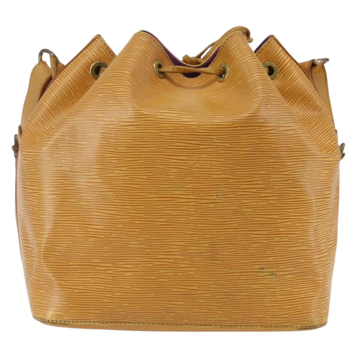 LOUIS VUITTON Epi Petit Noe Shoulder Bag Yellow M44109 LV Auth 147920