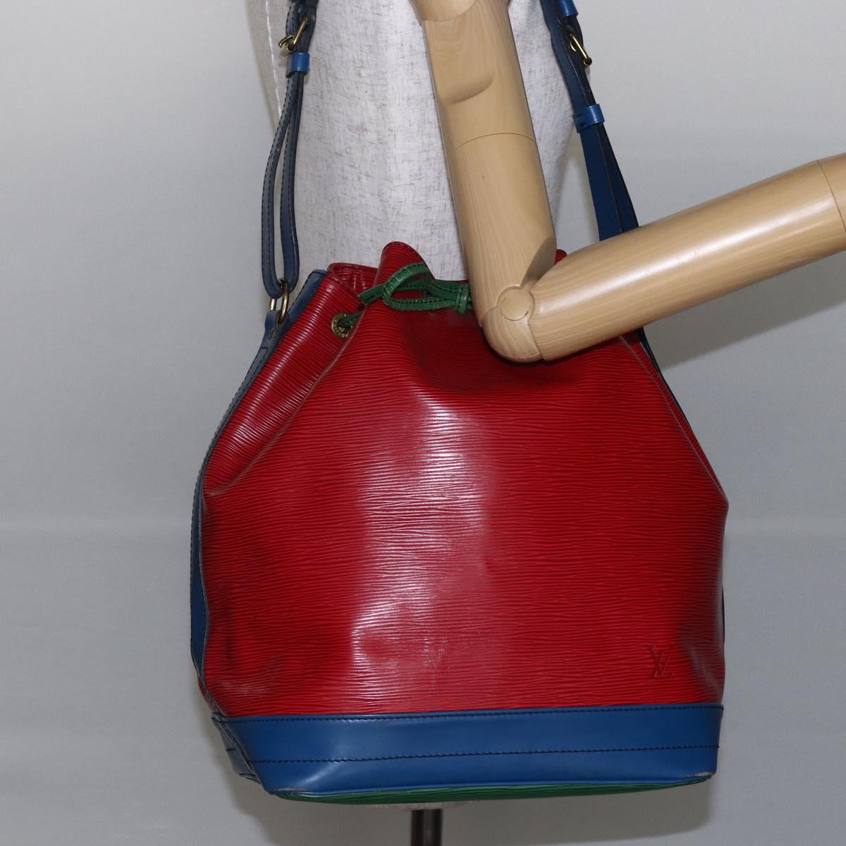 LOUIS VUITTON Epi Noe Shoulder Bag Tricolor Red Green blue M44082 LV Auth 147921