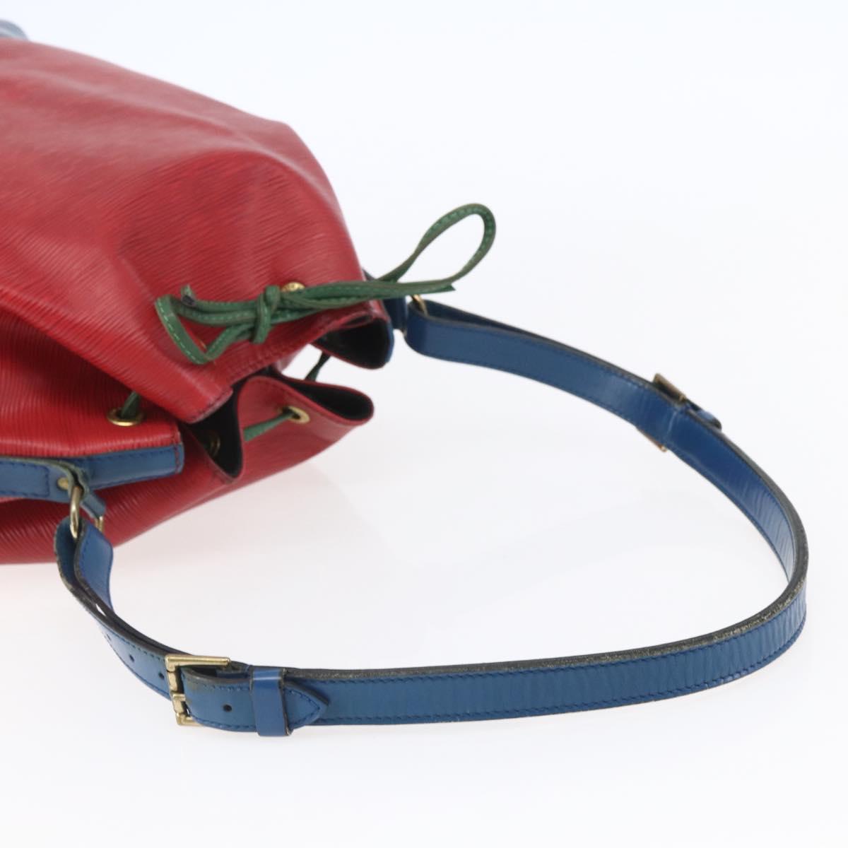 LOUIS VUITTON Epi Noe Shoulder Bag Tricolor Red Green blue M44082 LV Auth 147922