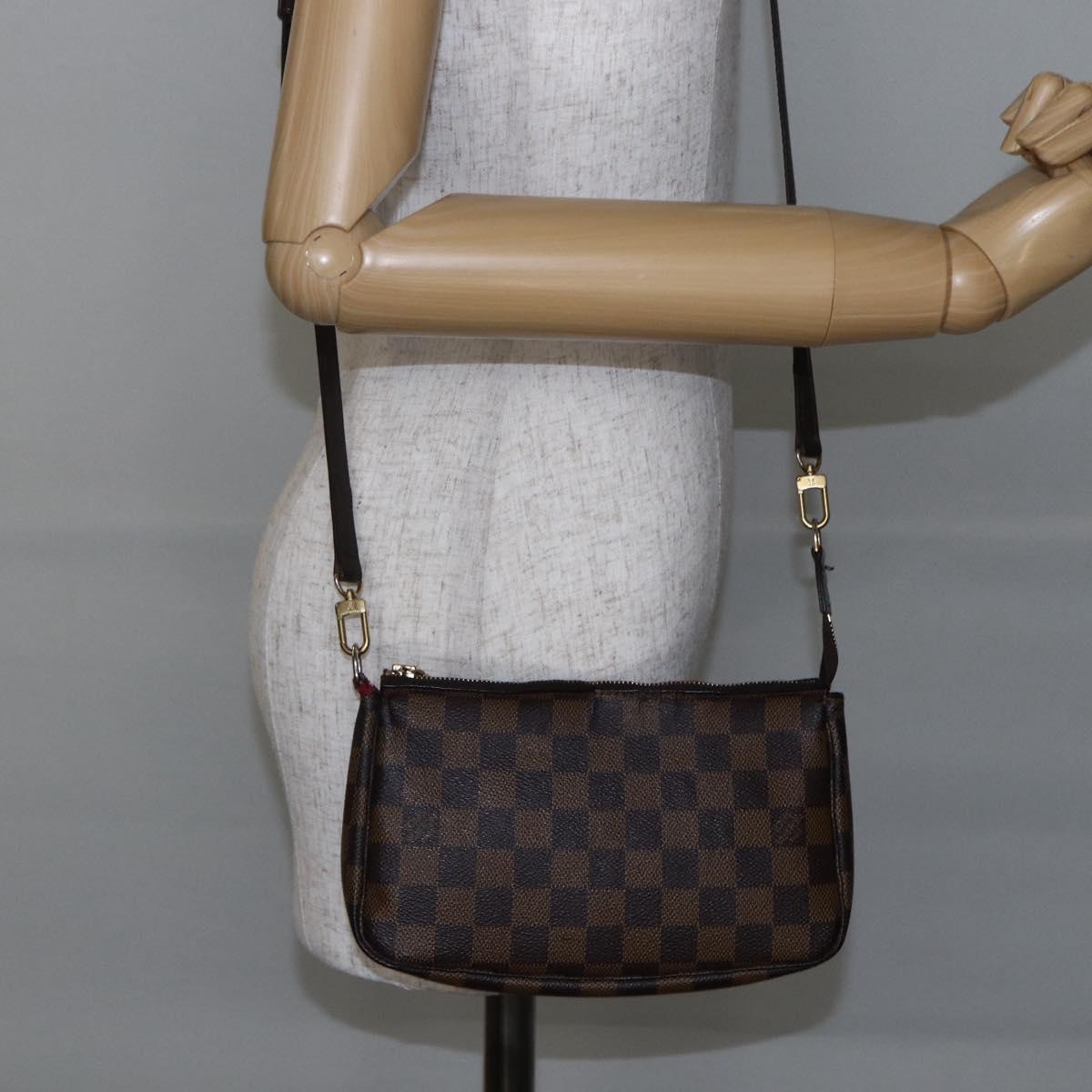 LOUIS VUITTON Damier Ebene Pochette Accessoires Pouch N41206 LV Auth 147934