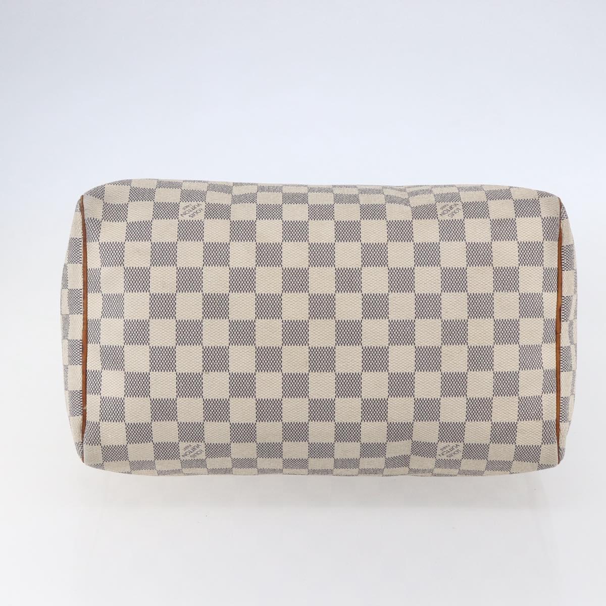 LOUIS VUITTON Damier Azur Speedy 30 Hand Bag N41533 LV Auth 147935