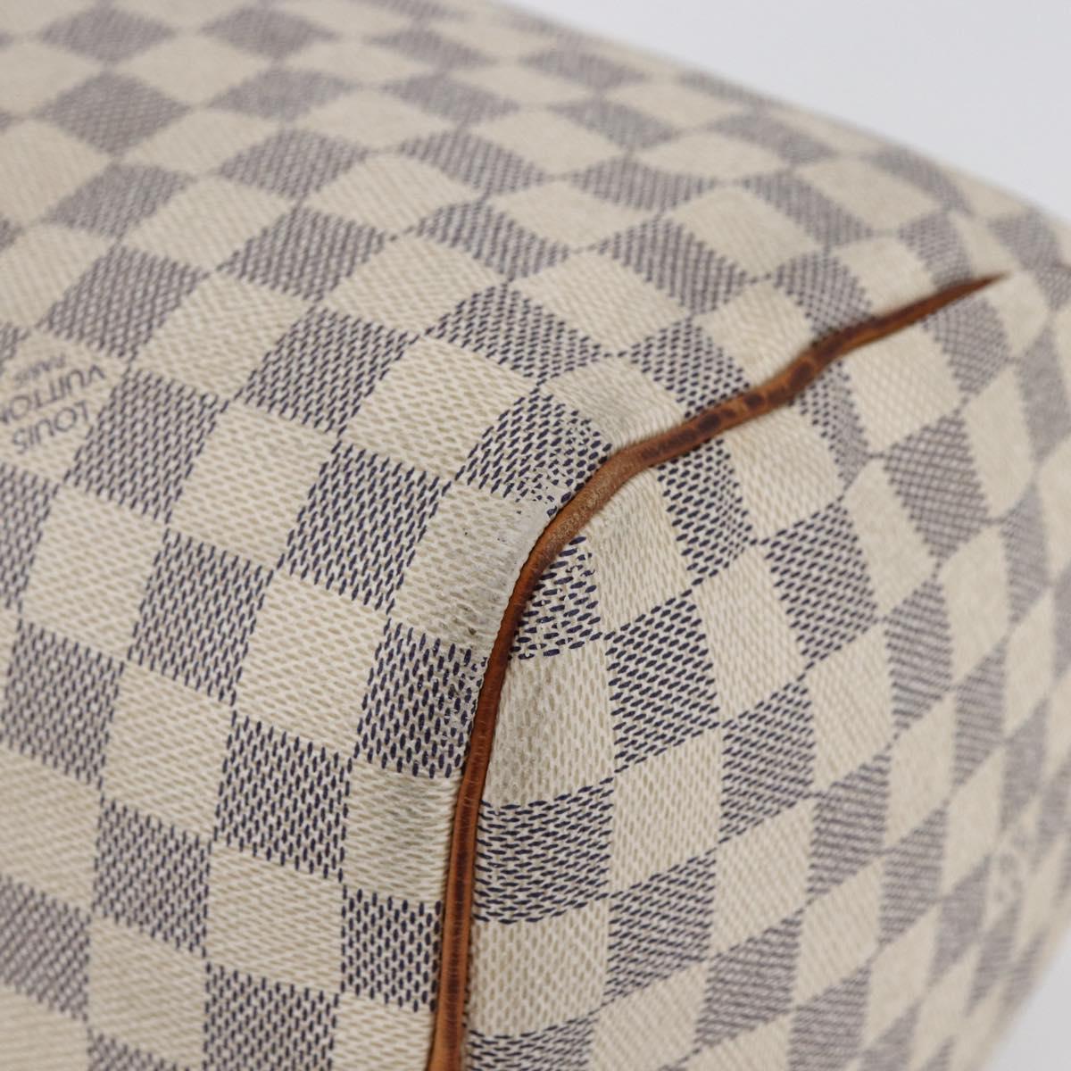 LOUIS VUITTON Damier Azur Speedy 30 Hand Bag N41533 LV Auth 147935
