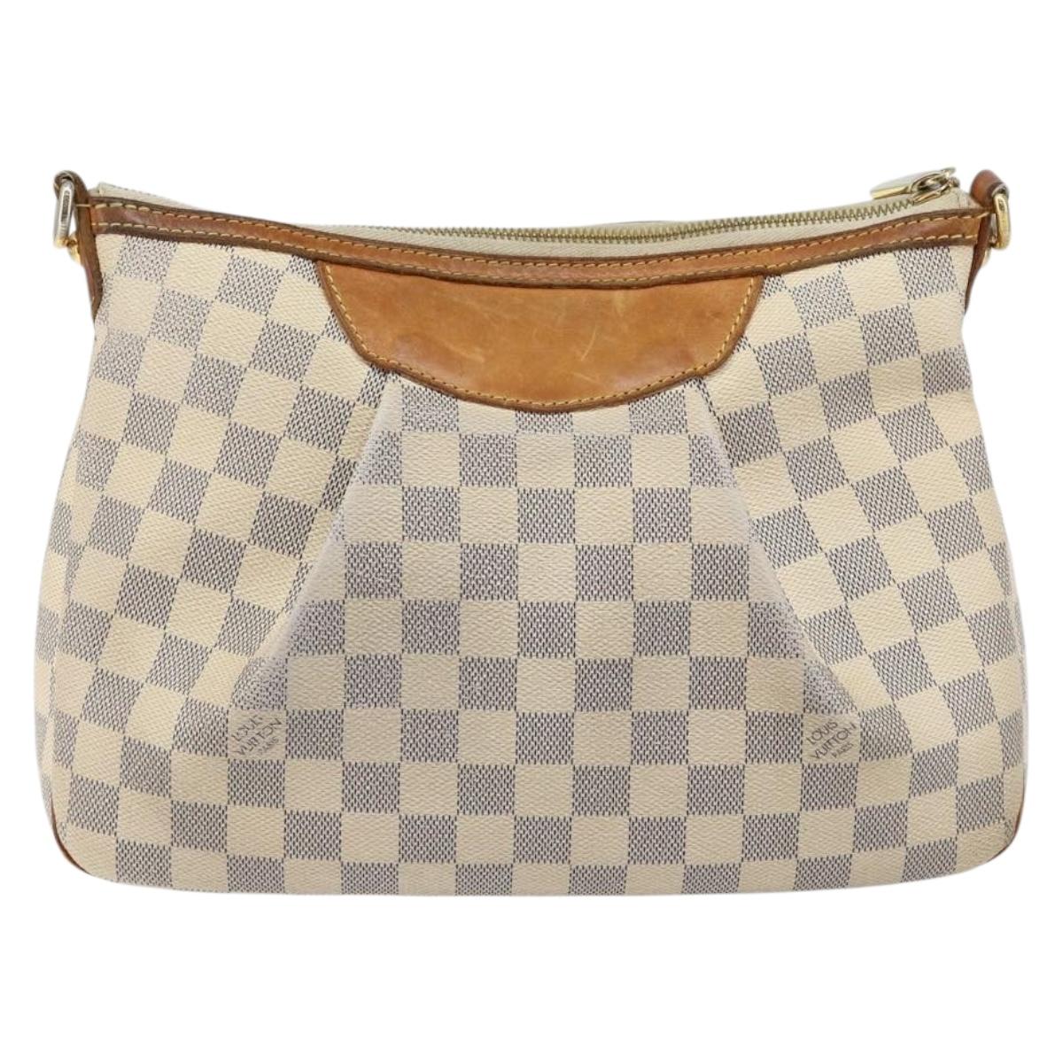 LOUIS VUITTON Damier Azur Siracusa PM Shoulder Bag N41113 LV Auth 147936
