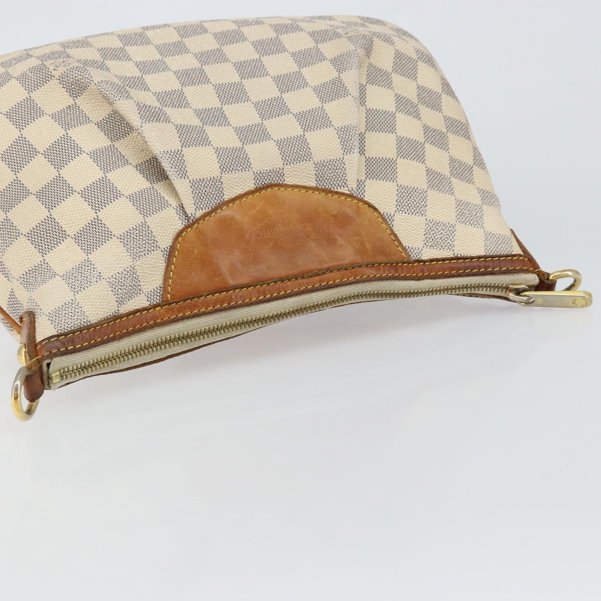 LOUIS VUITTON Damier Azur Siracusa PM Shoulder Bag N41113 LV Auth 147936