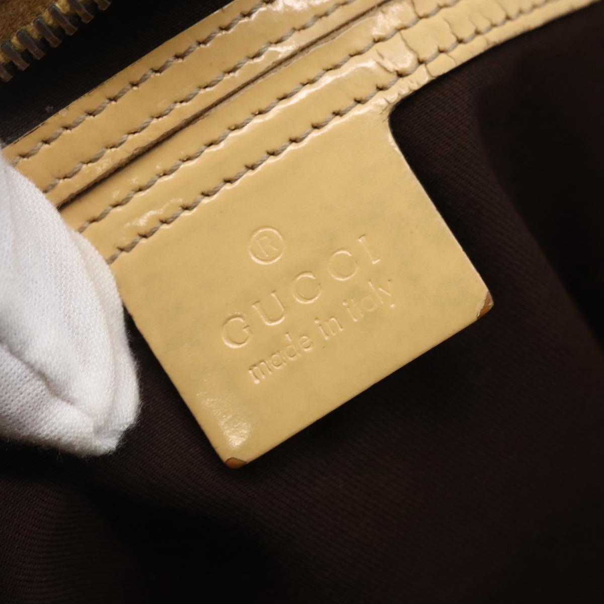 GUCCI GG Supreme Tote Bag PVC Beige Silver 211137 Auth 147938