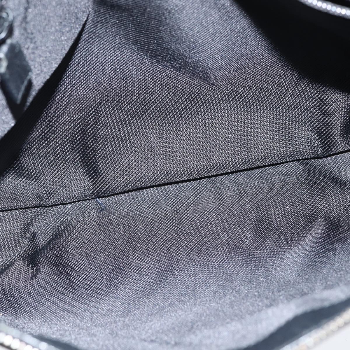 GUCCI GG Canvas Shoulder Bag Black Silver 114273 Auth 147943