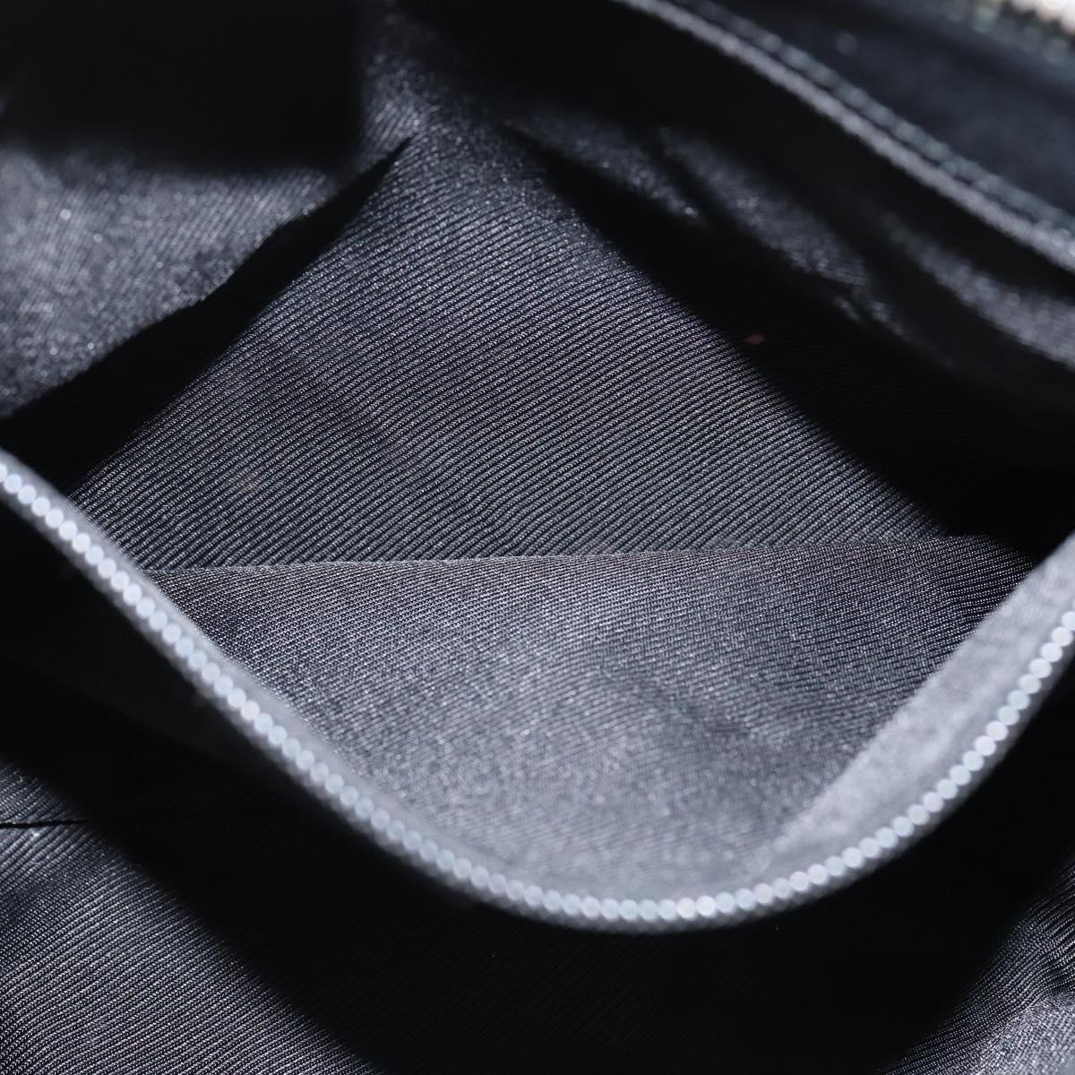 GUCCI GG Canvas Shoulder Bag Black Silver 114273 Auth 147943