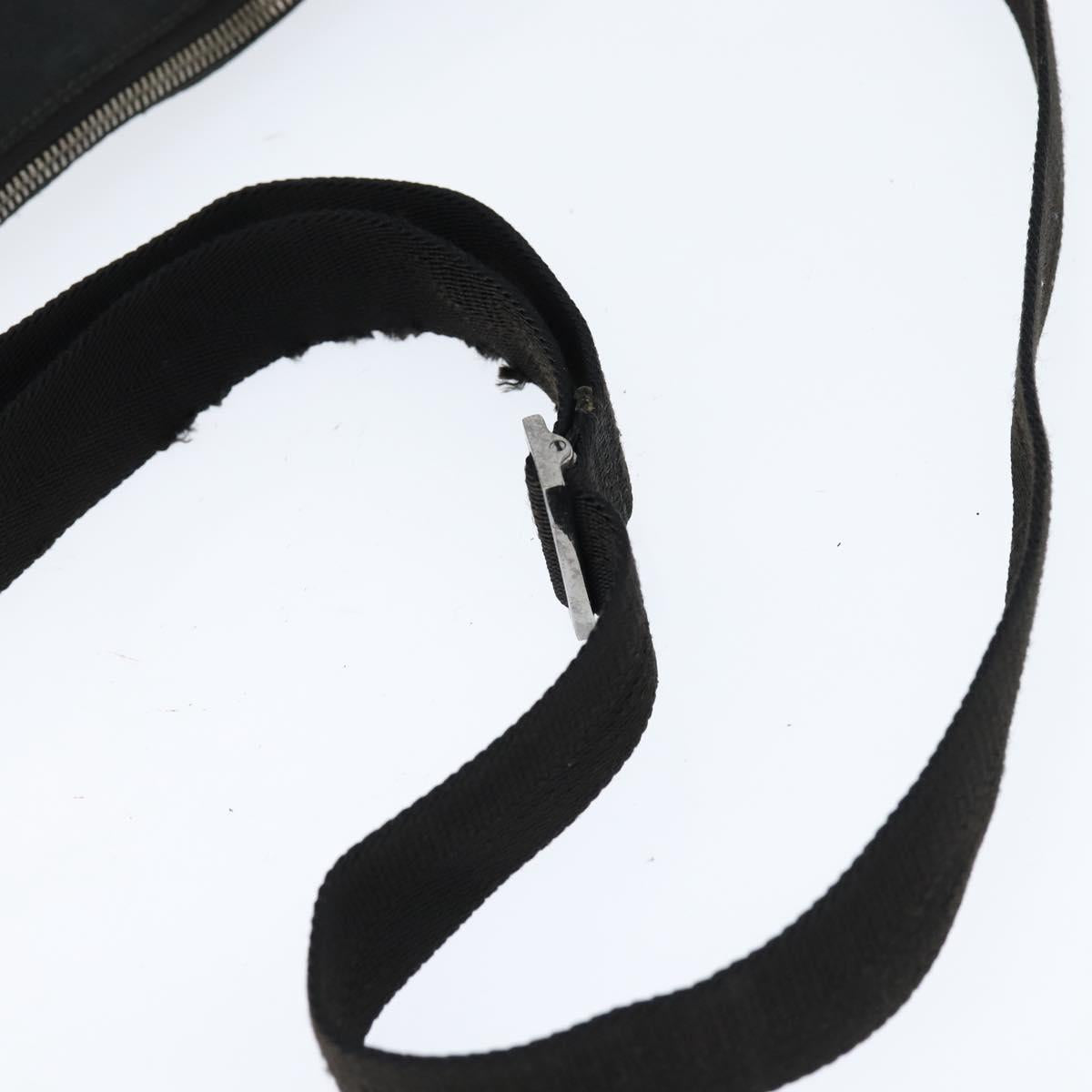 GUCCI GG Canvas Shoulder Bag Black Silver 114273 Auth 147943