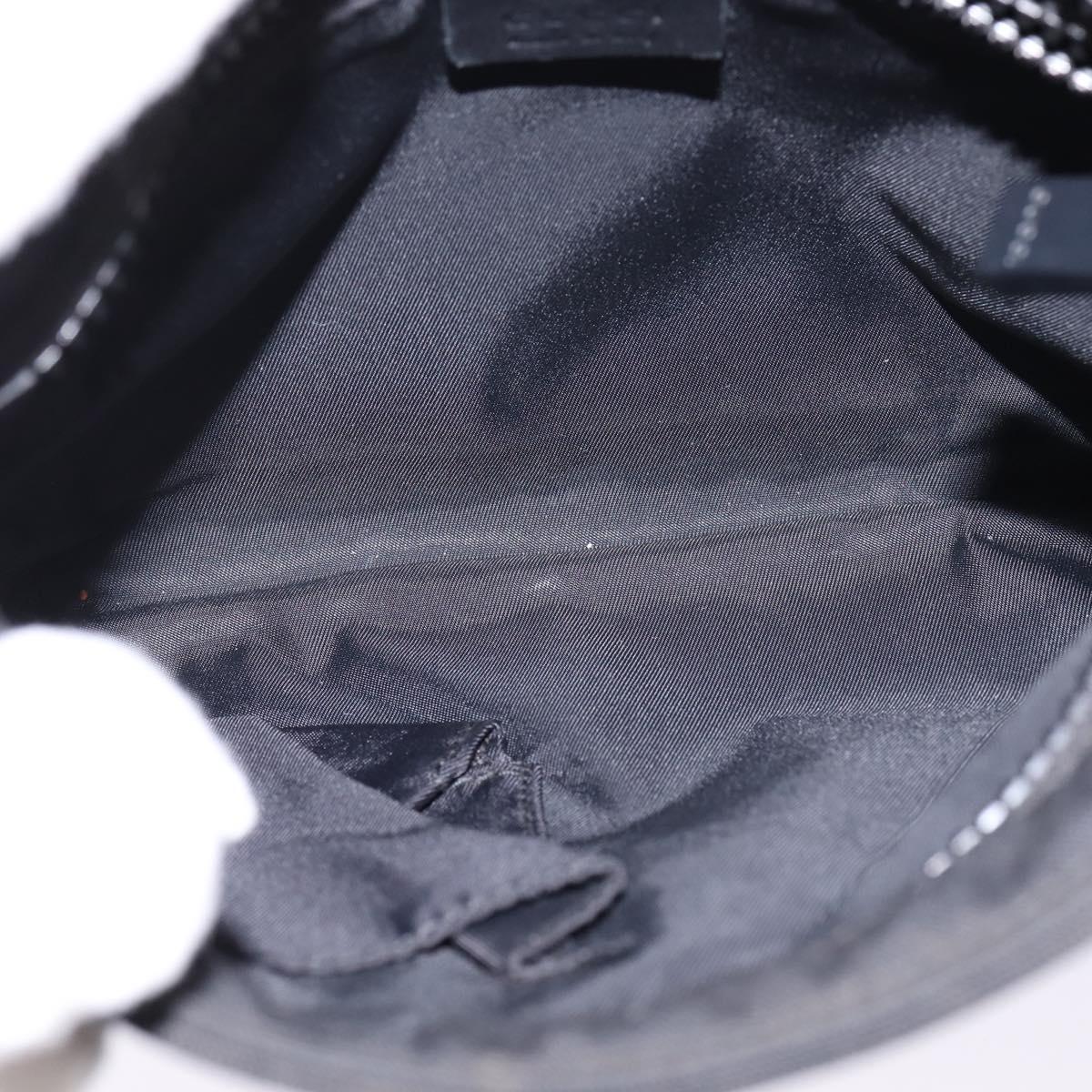 GUCCI Web Sherry Line Shoulder Bag Nylon Black 181068 Auth 147947