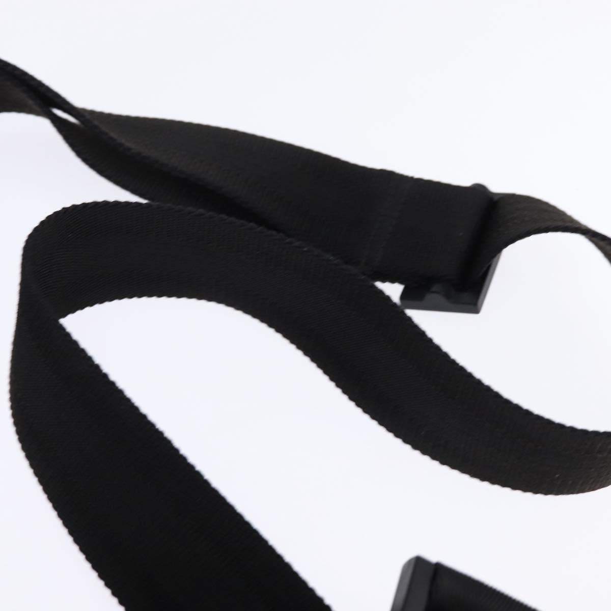 GUCCI Web Sherry Line Shoulder Bag Nylon Black 181068 Auth 147947