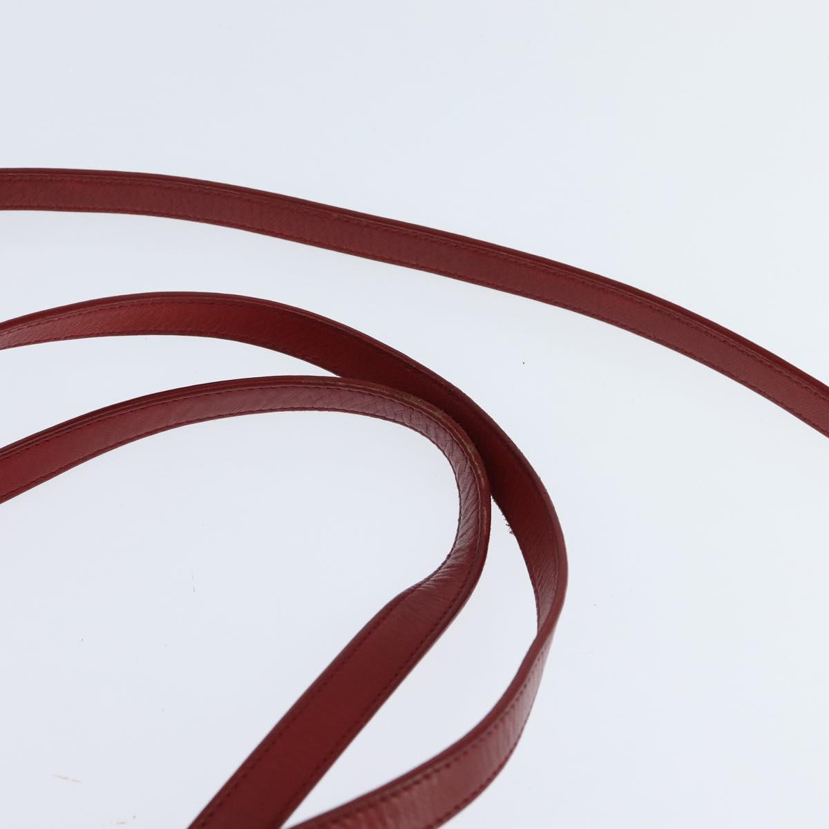 PRADA Tote Bag Nylon 2way Red Gold Auth 147953