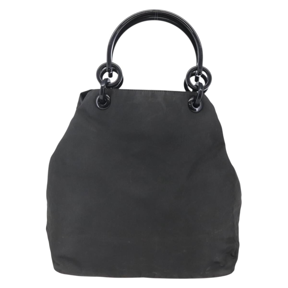 PRADA Tote Bag Nylon Black Auth 147955