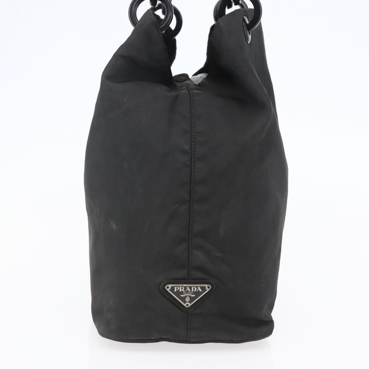 PRADA Tote Bag Nylon Black Auth 147955